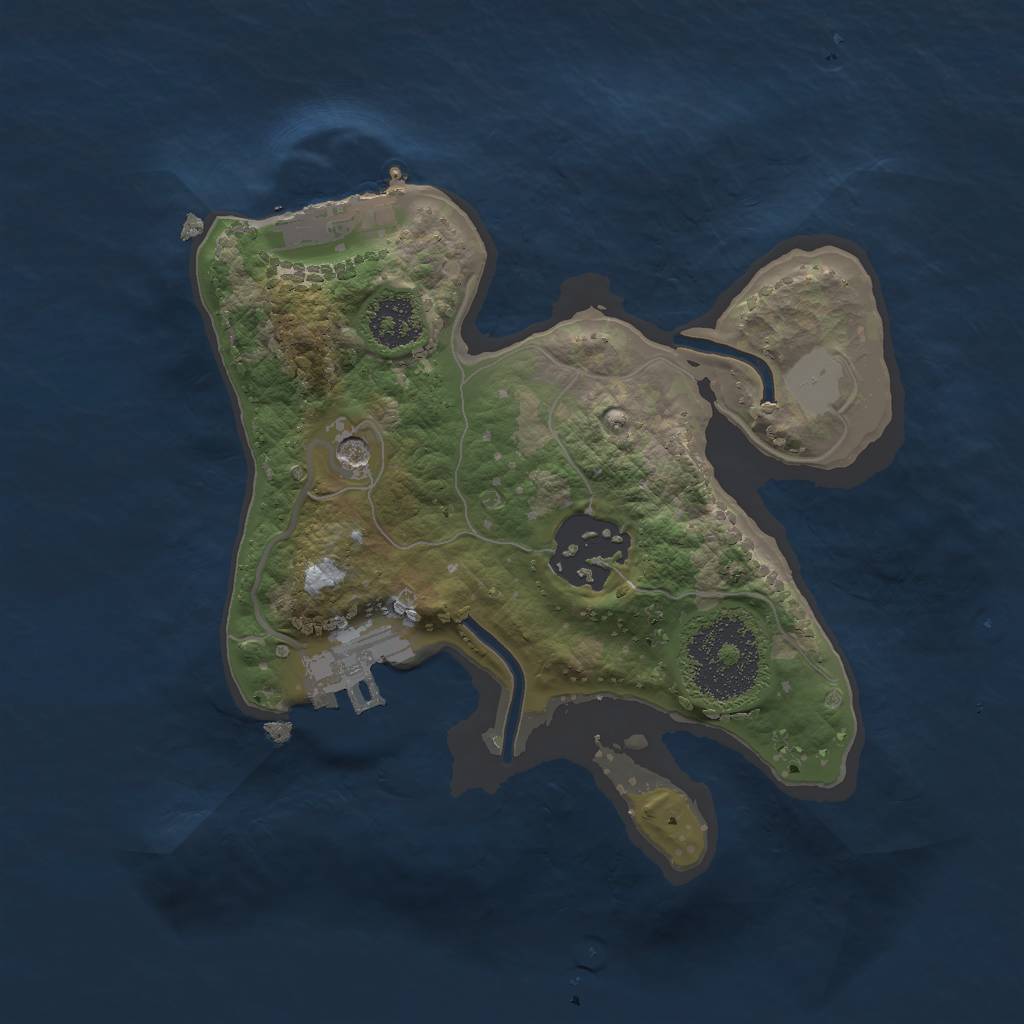 Rust Map: Procedural Map, Size: 2000, Seed: 8502413, 9 Monuments