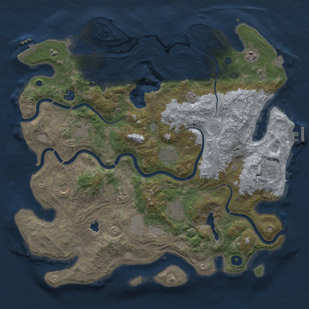 Rust Map: Procedural Map, Size: 4250, Seed: 1684936739, 16 Monuments