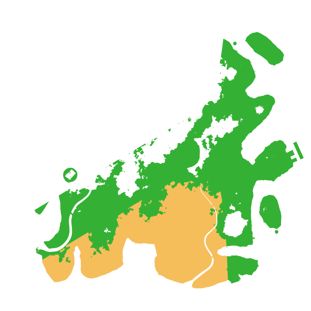 Biome Rust Map: Procedural Map, Size: 3500, Seed: 20842137