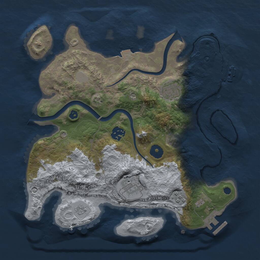 Rust Map: Procedural Map, Size: 2950, Seed: 934732, 9 Monuments