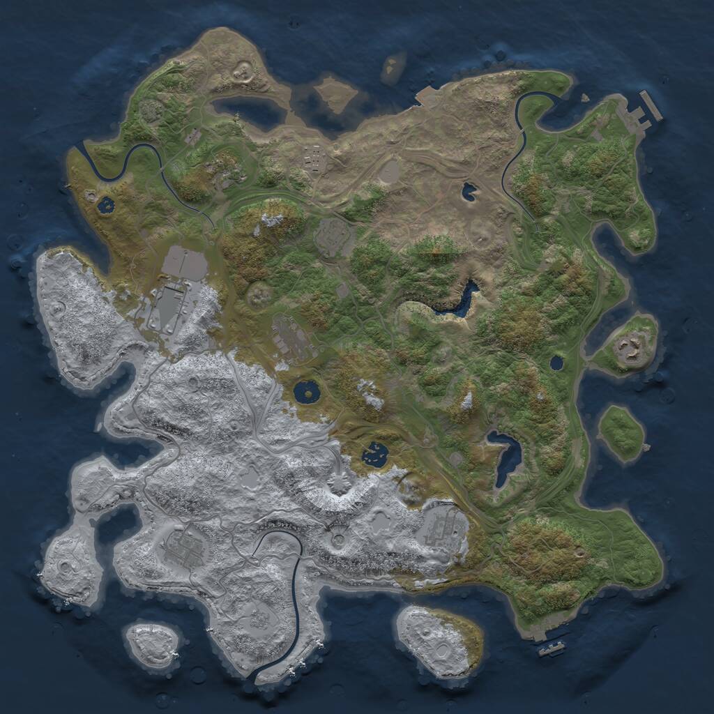 Rust Map: Procedural Map, Size: 4250, Seed: 1008, 15 Monuments