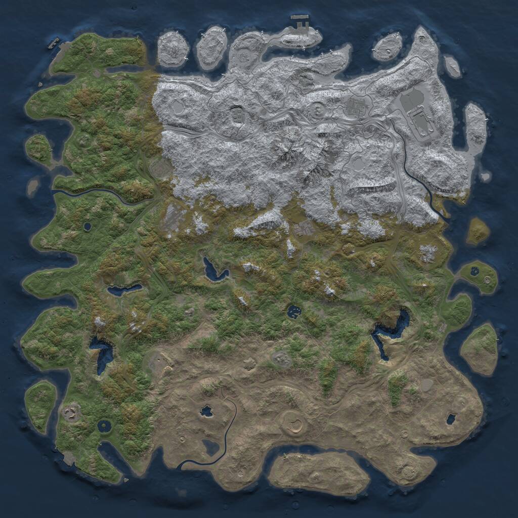 Rust Map: Procedural Map, Size: 5843, Seed: 4632, 17 Monuments