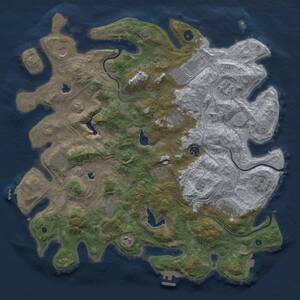 Thumbnail Rust Map: Procedural Map, Size: 4500, Seed: 74286982, 17 Monuments