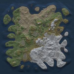 Thumbnail Rust Map: Procedural Map, Size: 4000, Seed: 9424, 18 Monuments