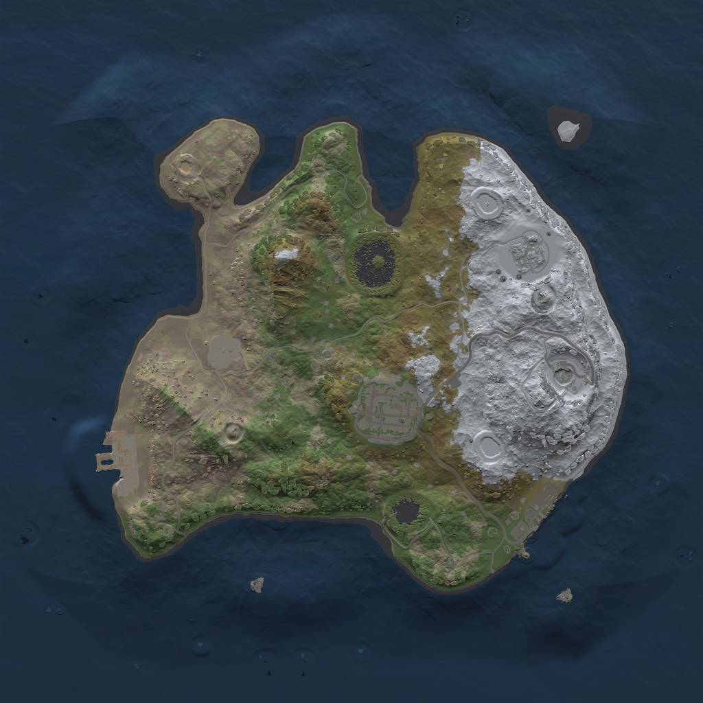 Rust Map: Procedural Map, Size: 2371, Seed: 2495, 10 Monuments