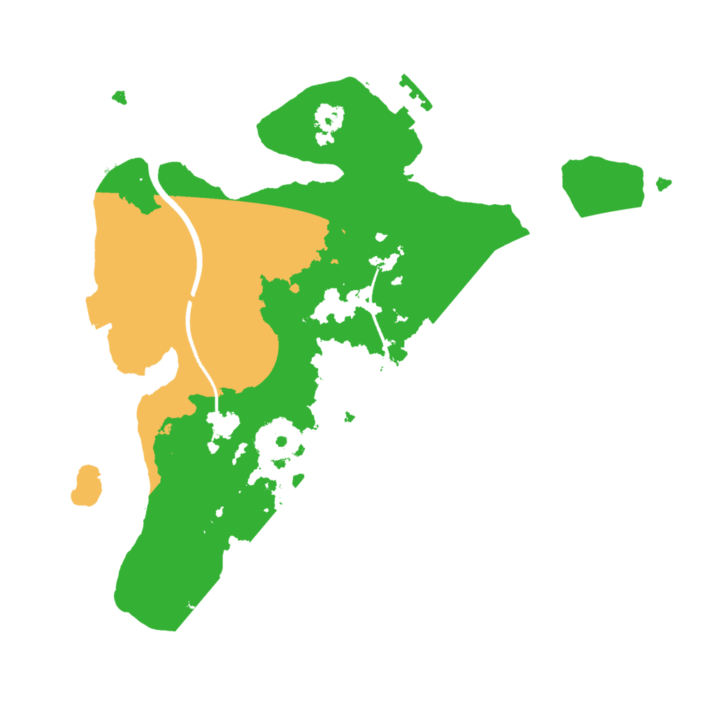 Biome Rust Map: Procedural Map, Size: 2500, Seed: 99999