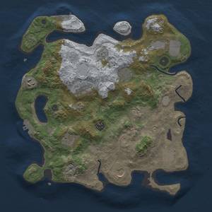 Thumbnail Rust Map: Procedural Map, Size: 3500, Seed: 414798439, 19 Monuments