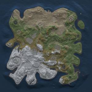 Thumbnail Rust Map: Procedural Map, Size: 3500, Seed: 727923910, 19 Monuments