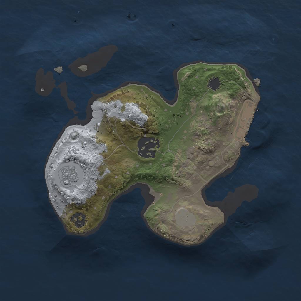Rust Map: Procedural Map, Size: 2001, Seed: 751123204, 8 Monuments