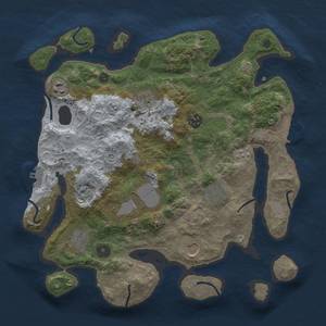 Thumbnail Rust Map: Procedural Map, Size: 3500, Seed: 41694485, 17 Monuments