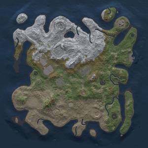 Thumbnail Rust Map: Procedural Map, Size: 3750, Seed: 1234, 16 Monuments