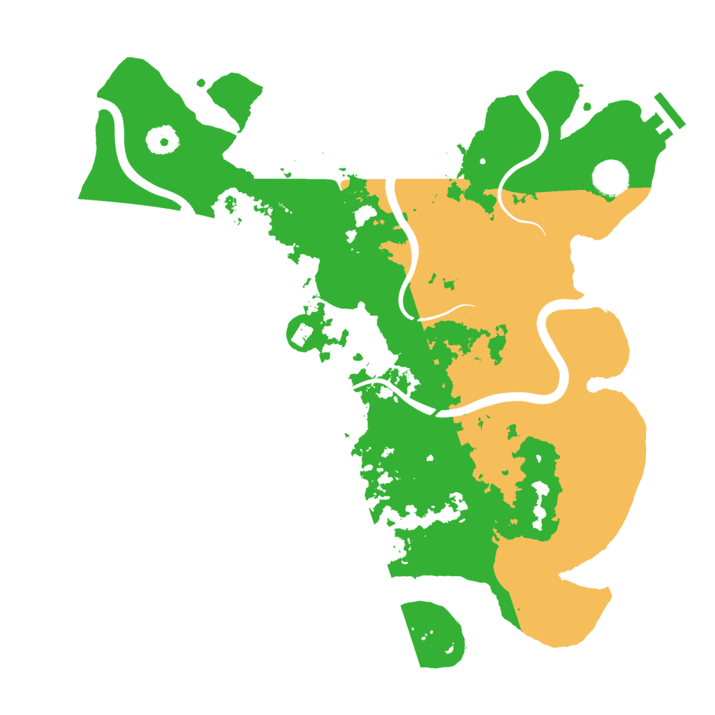 Biome Rust Map: Procedural Map, Size: 3500, Seed: 32501652