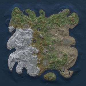 Thumbnail Rust Map: Procedural Map, Size: 3500, Seed: 32501652, 18 Monuments