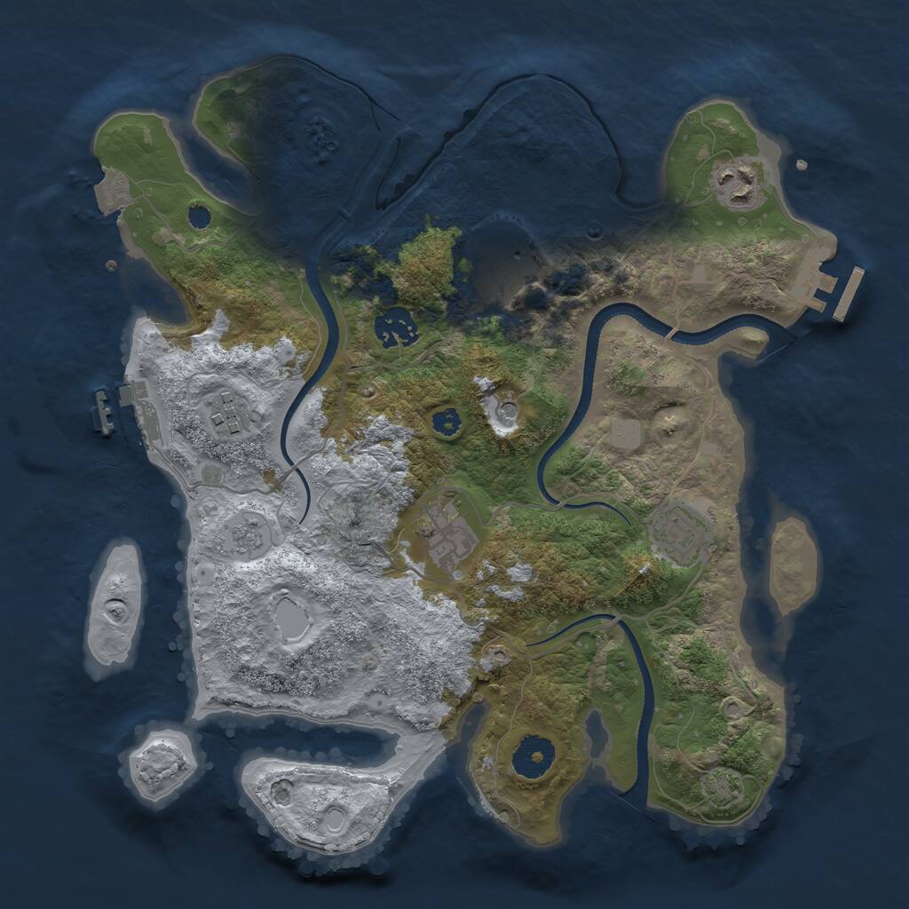 Rust Map: Procedural Map, Size: 3250, Seed: 1746737766, 12 Monuments