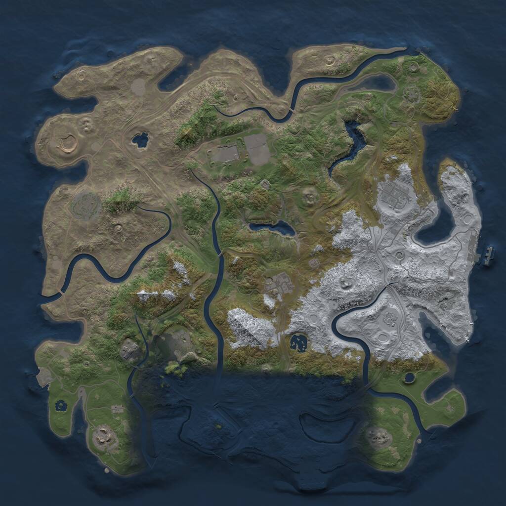 Rust Map: Procedural Map, Size: 4250, Seed: 35978391, 15 Monuments