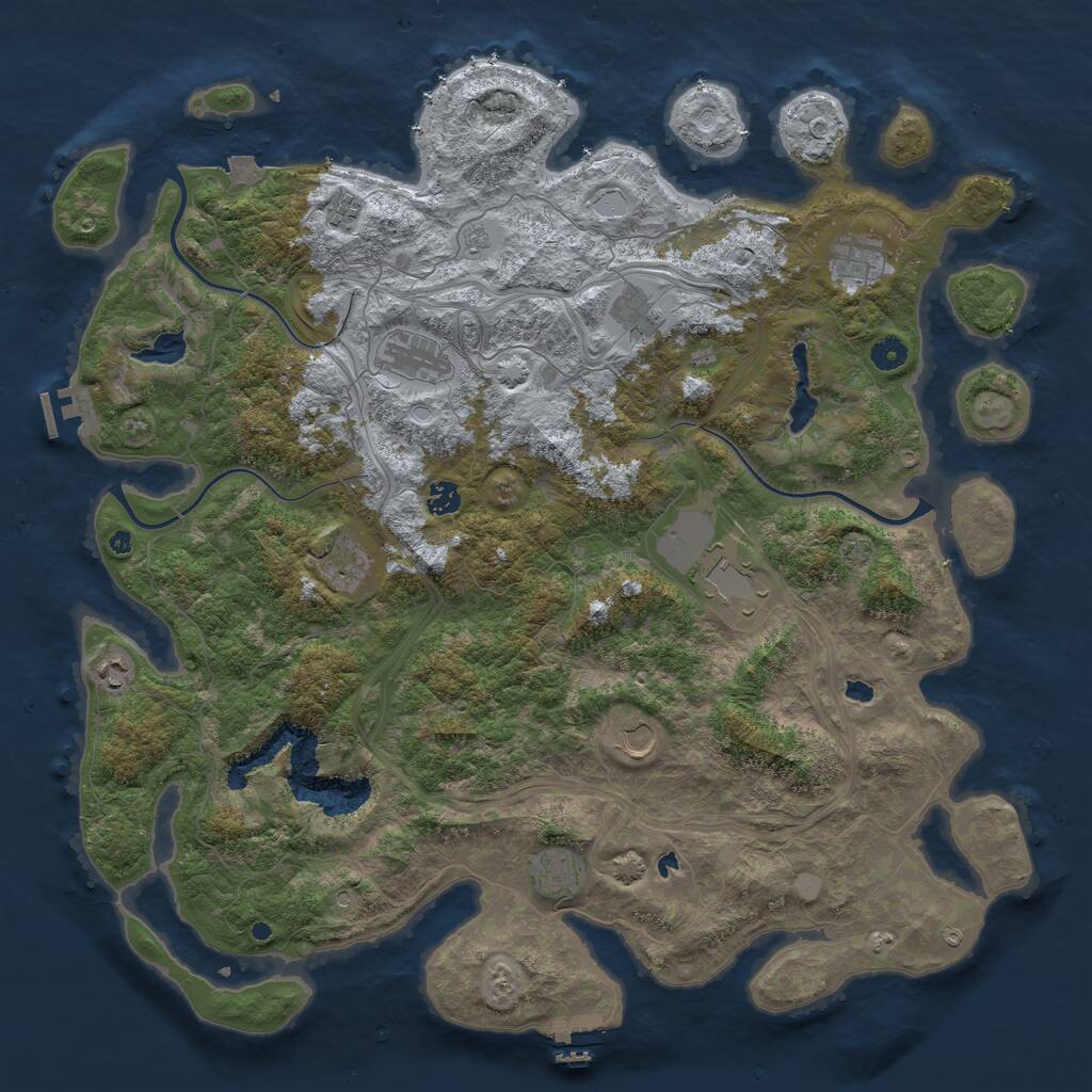 Rust Map: Procedural Map, Size: 4751, Seed: 67830, 16 Monuments