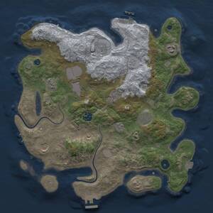 Thumbnail Rust Map: Procedural Map, Size: 3500, Seed: 291292, 14 Monuments