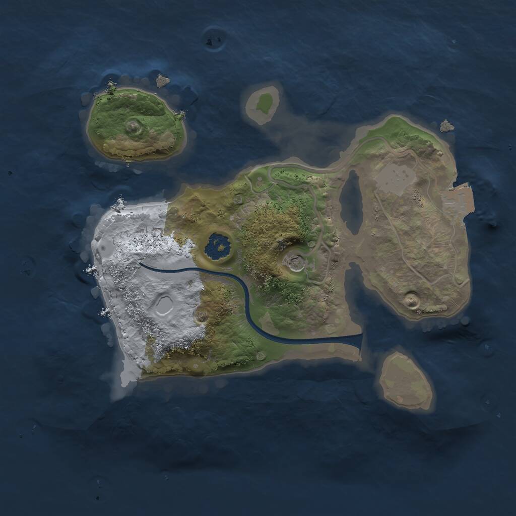 Rust Map: Procedural Map, Size: 2000, Seed: 3095482, 2 Monuments