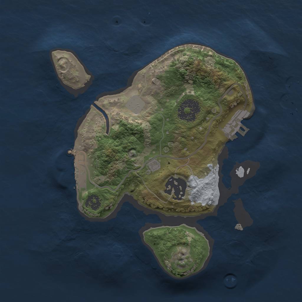 Rust Map: Procedural Map, Size: 2000, Seed: 1948635, 8 Monuments