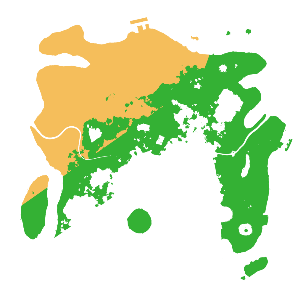 Biome Rust Map: Procedural Map, Size: 3500, Seed: 157980601