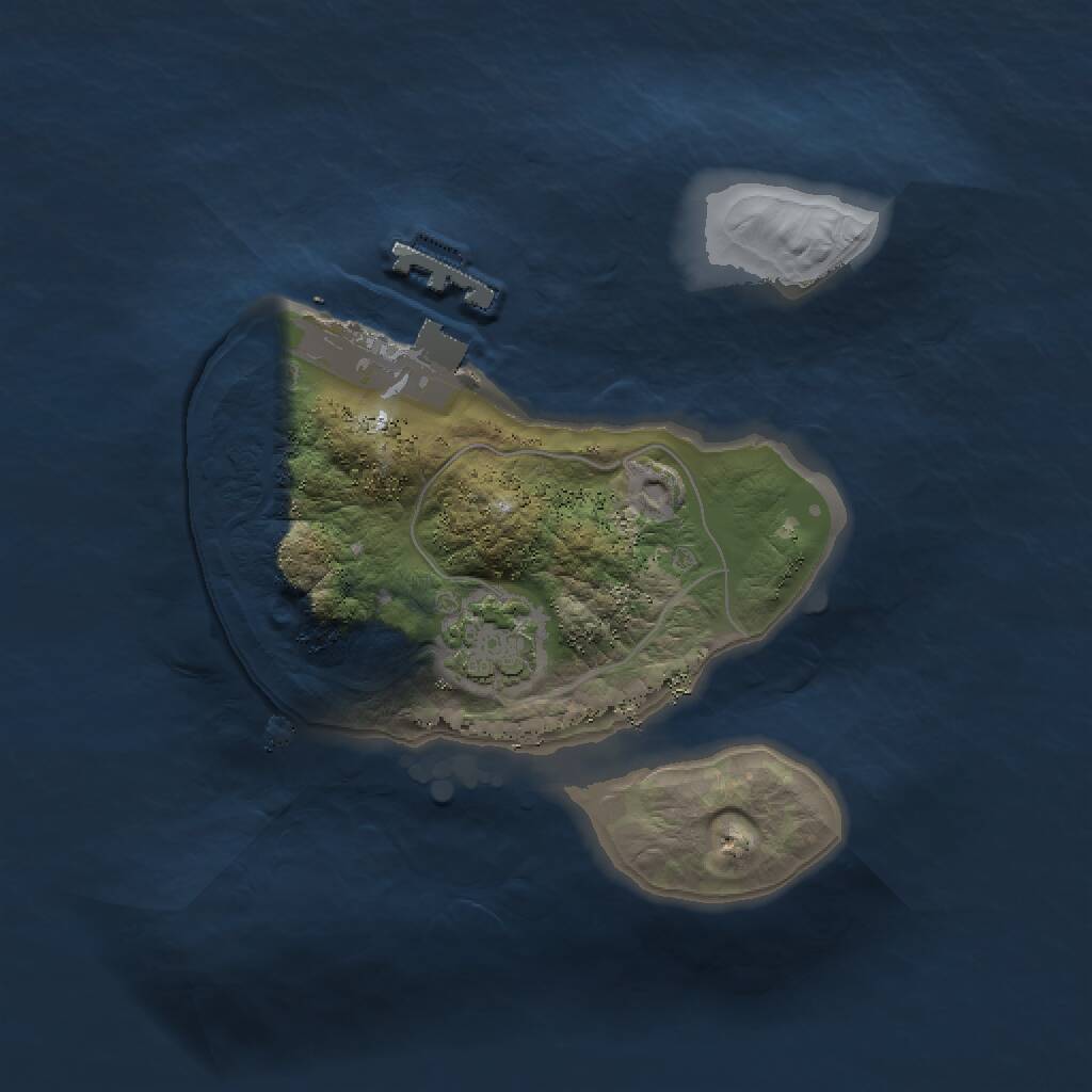 Rust Map: Procedural Map, Size: 1500, Seed: 825678368, 3 Monuments