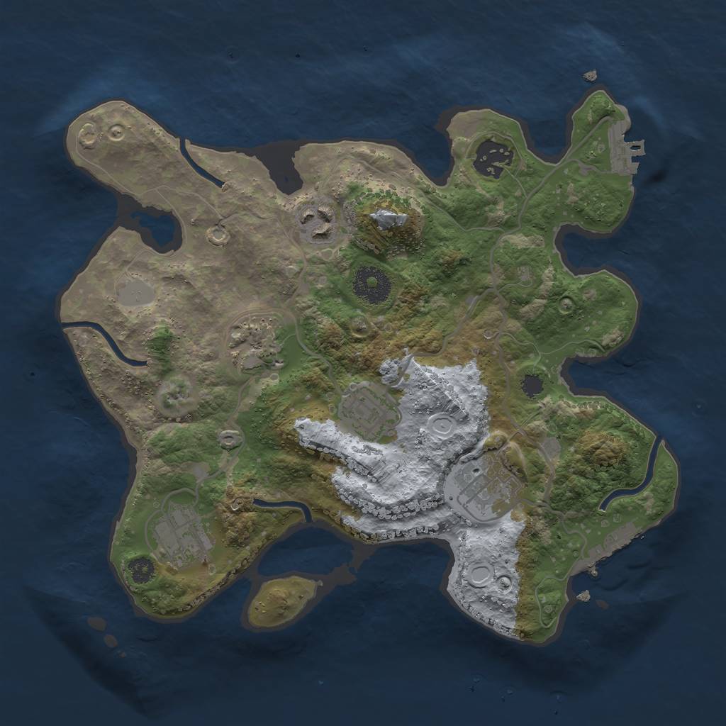 Rust Map: Procedural Map, Size: 2900, Seed: 55634322, 13 Monuments