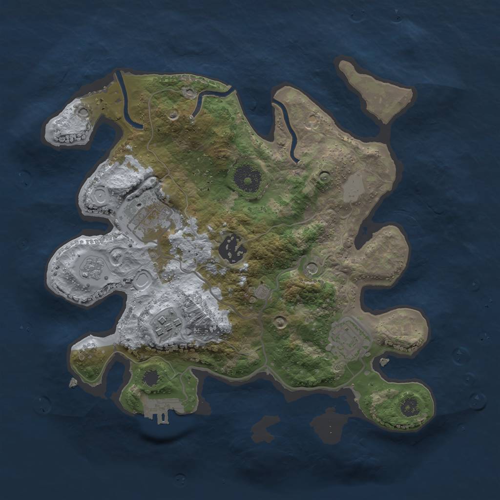 Rust Map: Procedural Map, Size: 2750, Seed: 836429099, 12 Monuments