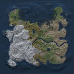 Thumbnail Rust Map: Procedural Map, Size: 3500, Seed: 901692847, 14 Monuments