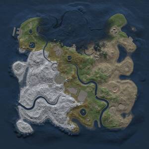 Thumbnail Rust Map: Procedural Map, Size: 3500, Seed: 901692847, 13 Monuments