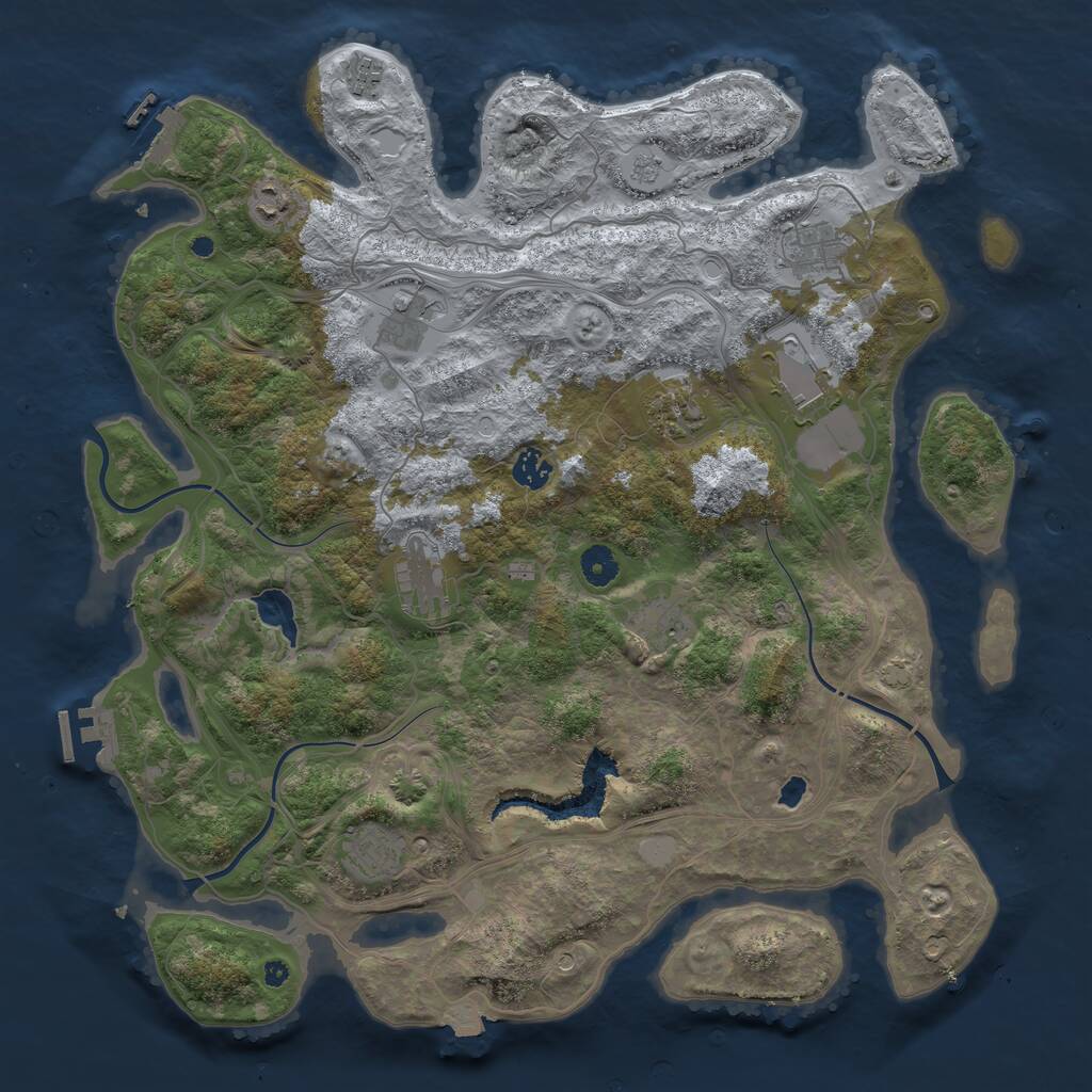 Rust Map: Procedural Map, Size: 4250, Seed: 1718602050, 16 Monuments