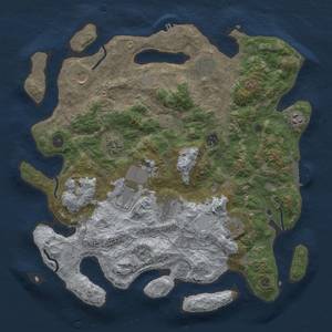 Thumbnail Rust Map: Procedural Map, Size: 4000, Seed: 732719354, 16 Monuments