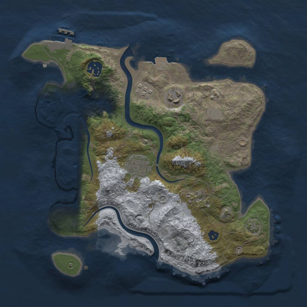 Rust Map: Procedural Map, Size: 3000, Seed: 649, 9 Monuments