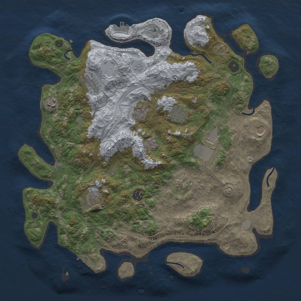 Rust Map: Procedural Map, Size: 4250, Seed: 905, 19 Monuments