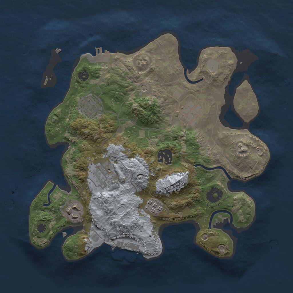 Rust Map: Procedural Map, Size: 2800, Seed: 58697806, 14 Monuments