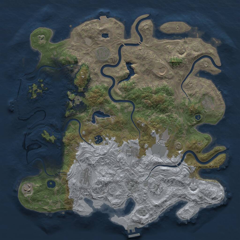 Rust Map: Procedural Map, Size: 4250, Seed: 1766178206, 17 Monuments