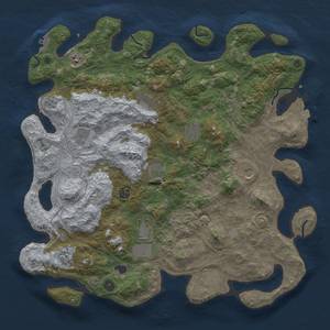 Thumbnail Rust Map: Procedural Map, Size: 4500, Seed: 729499787, 18 Monuments