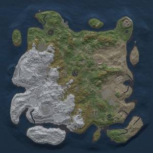 Thumbnail Rust Map: Procedural Map, Size: 3850, Seed: 25154, 18 Monuments