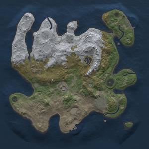 Thumbnail Rust Map: Procedural Map, Size: 3000, Seed: 2010, 14 Monuments