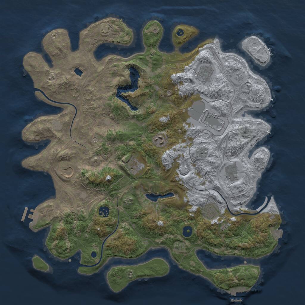 Rust Map: Procedural Map, Size: 4250, Seed: 454837416, 15 Monuments