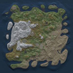 Thumbnail Rust Map: Procedural Map, Size: 4250, Seed: 96172939, 17 Monuments