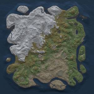 Thumbnail Rust Map: Procedural Map, Size: 4500, Seed: 354629745, 19 Monuments