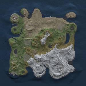 Thumbnail Rust Map: Procedural Map, Size: 3000, Seed: 1942364076, 15 Monuments