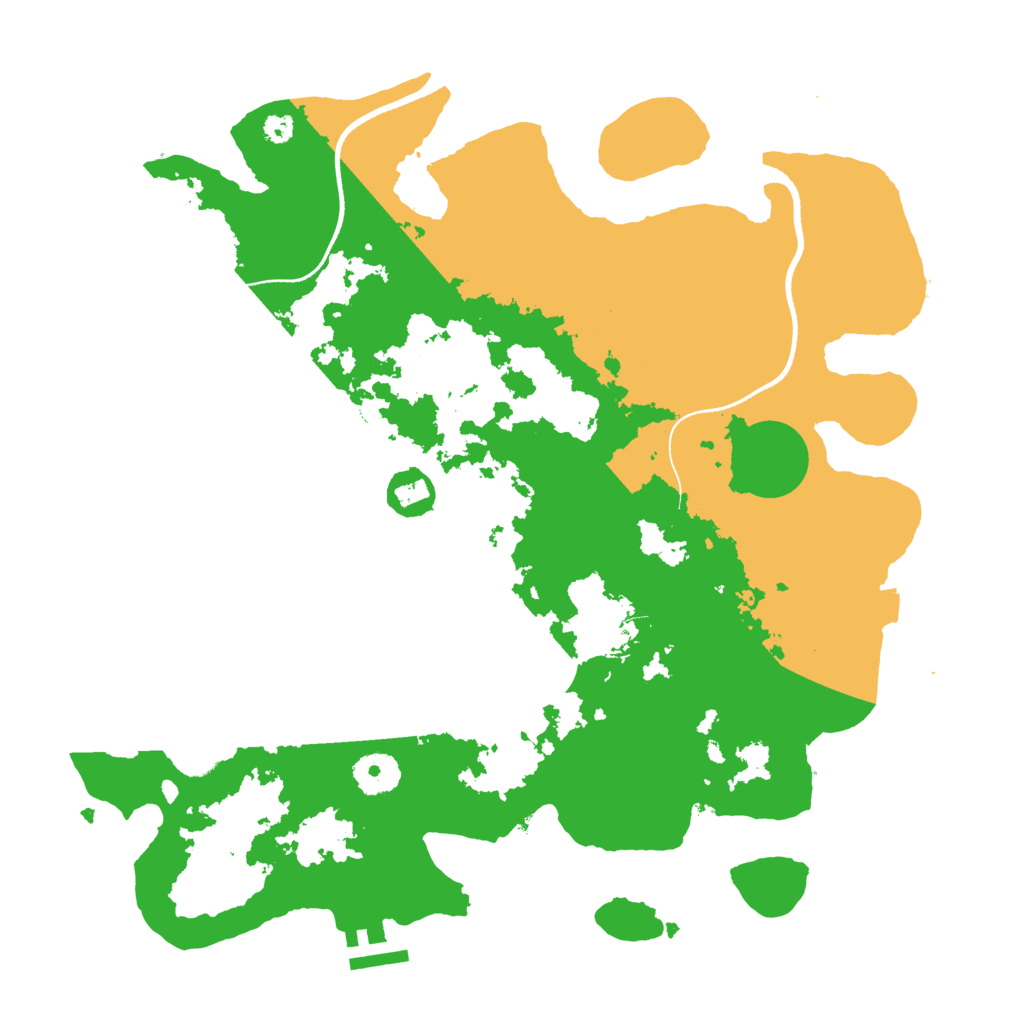 Biome Rust Map: Procedural Map, Size: 3500, Seed: 258834297