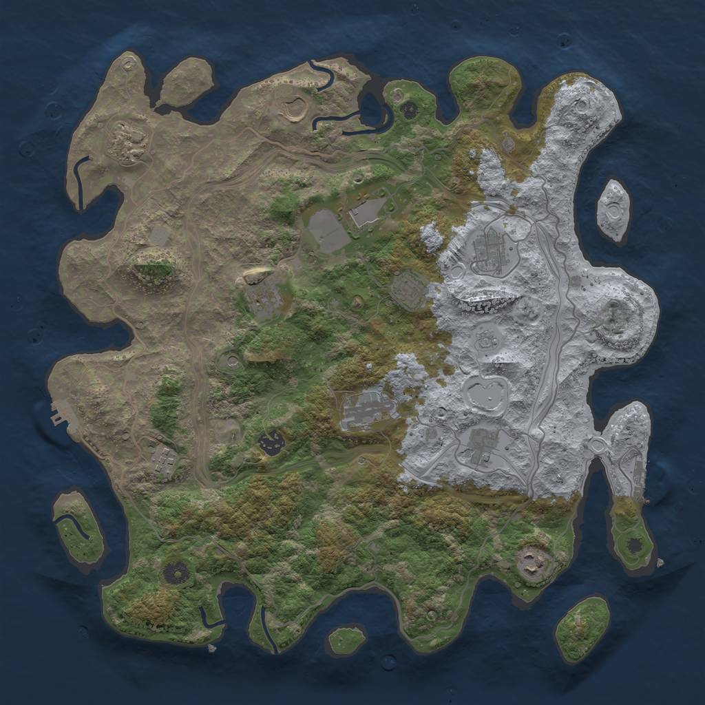 Rust Map: Procedural Map, Size: 4250, Seed: 2900234, 20 Monuments