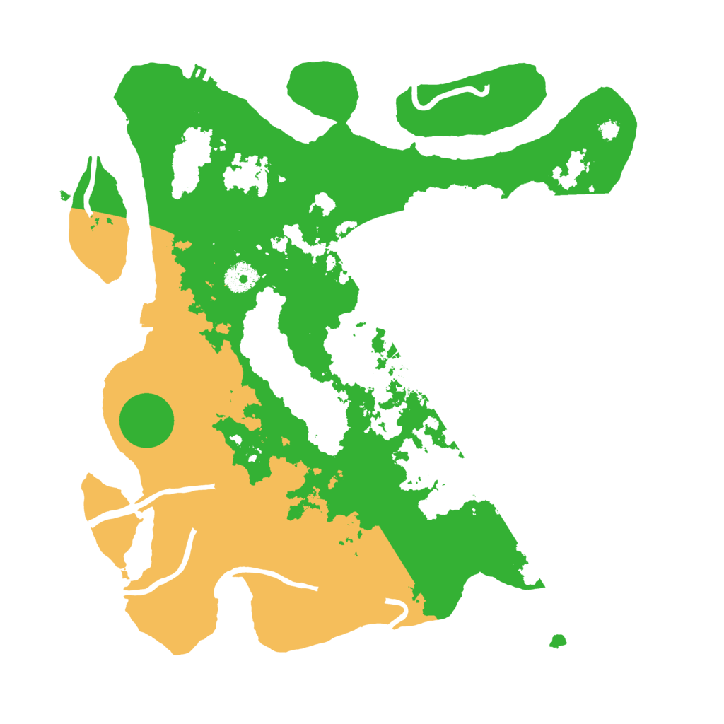 Biome Rust Map: Procedural Map, Size: 3500, Seed: 12614