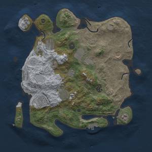 Thumbnail Rust Map: Procedural Map, Size: 3500, Seed: 1788607215, 17 Monuments