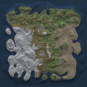Thumbnail Rust Map: Procedural Map, Size: 4200, Seed: 70990, 19 Monuments