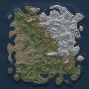 Thumbnail Rust Map: Procedural Map, Size: 4500, Seed: 150912312, 20 Monuments