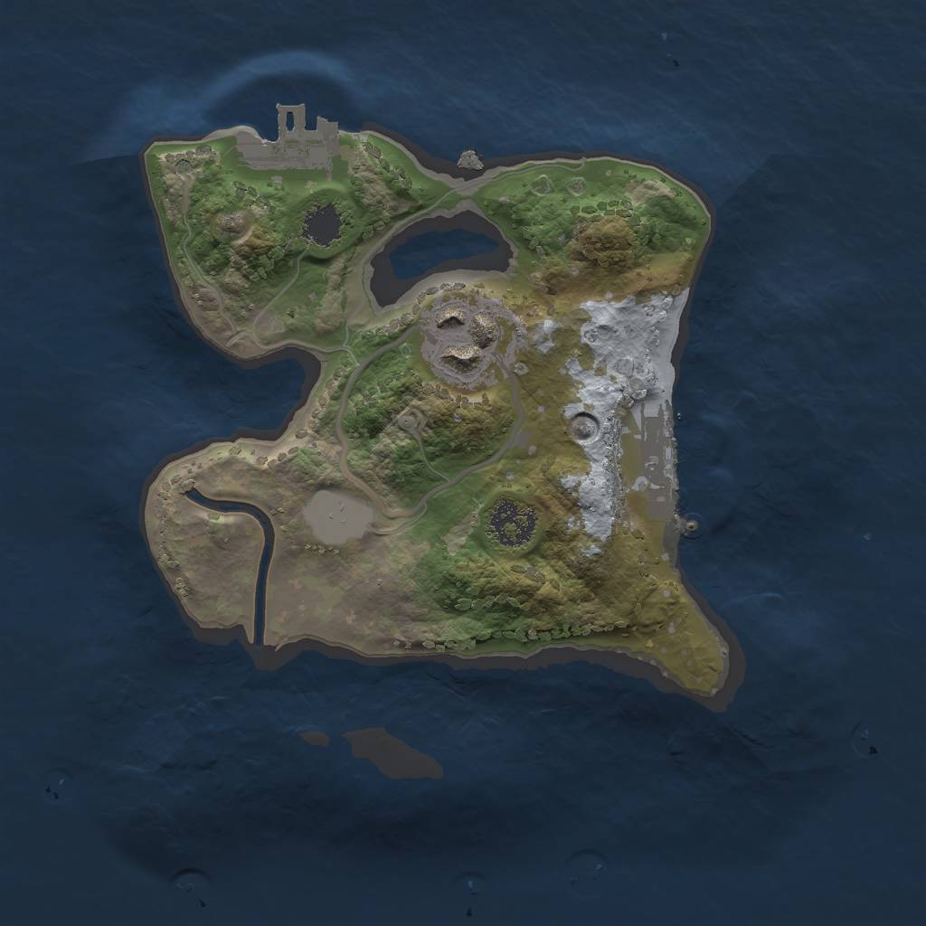 Rust Map: Procedural Map, Size: 2000, Seed: 168, 8 Monuments