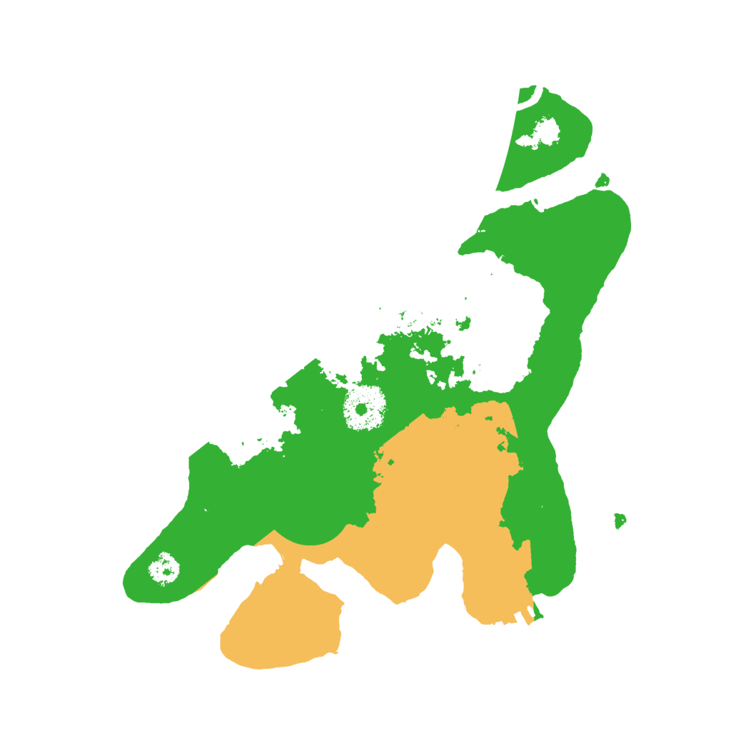 Biome Rust Map: Procedural Map, Size: 2500, Seed: 16666